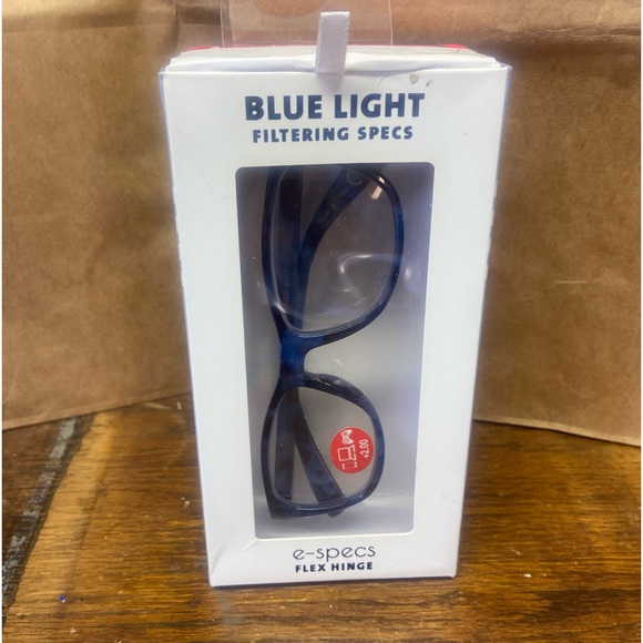 Nib blue light filtering e-specs flex hinge blocking reading Glasses 2 + - Picture 3 of 6